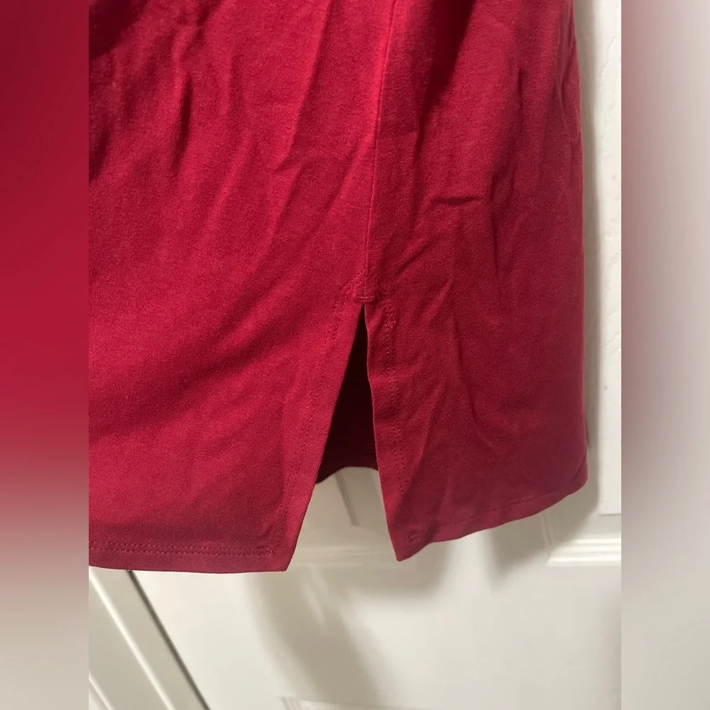 NWT $148 Eileen Fisher Deep Claret Tencel Lyocell Crew Neck Tunic Top Small - Picture 6 of 8